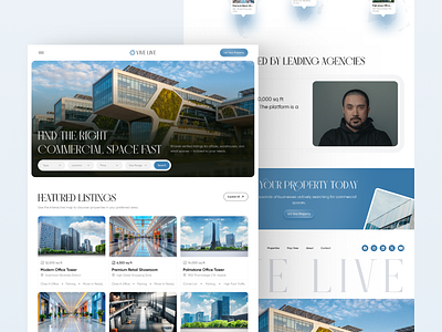 Commercial Property Marketplace UI website design