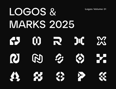 Logo & Marks Collection 2025 Vol.01 branding branding design graphic design letter logo logo logo marks logo design logo folio logo folio 2025 logo mark