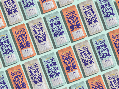 Trailhead Roasters Brand Identity & Package Design brand designer brand identity branding coffee coffee brand coffee packaging graphic design graphic designer identity illustration logo design package package design package designer packaging packaging design rustic rustic brand