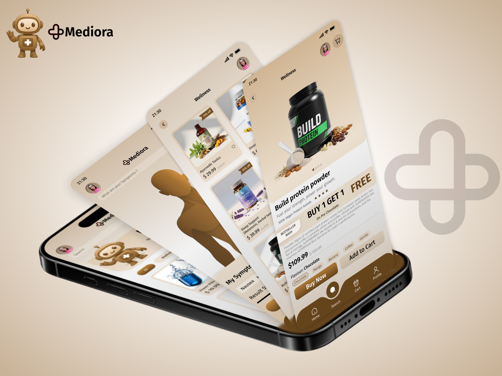 💊Mediora AI – Smart Medical Pharmacy App ai healthcare app ai pharmacy app bmvsi clean cyan doctor app dribbble weekly showcase drug app e pharmacy app health app healthcare healthcare app medical app medication app minimal modern patient app pharma app pharmacy app teal