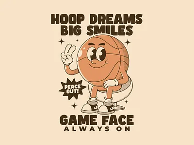 Basketball mascot character good energy