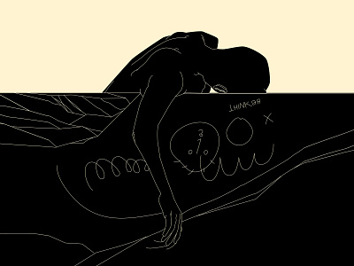 Something abstract composition conceptual illustration design dual meaning emotional figure figure illustration illustration laconic lines mellow metaphor minimal mood philosophy poster thinking thoughts