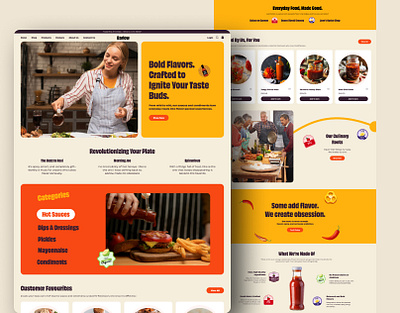 Foods Landing Page Design branding client work delivery app ecommerce food food food delivery food startup food website homepage design interaction modern ui online restaurant website design