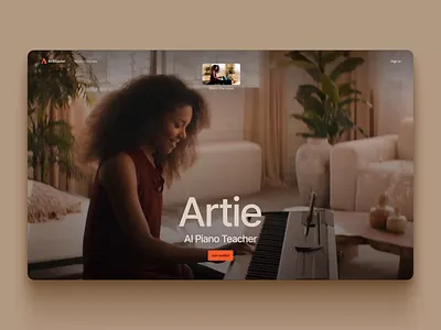 Artie: AI piano teacher 3d motion app branding illustration motion graphics ui