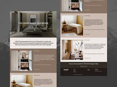 Serene Resort & Spa website design aesthetic graphic design minimal web design website design