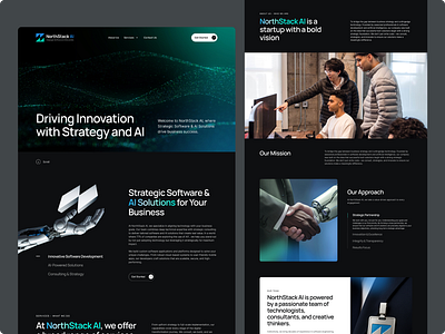 NorthStack AI – Website UI Design for an AI-Driven Tech Brand aibranding branding brandingdesign design graphic design homepageconcept interfaceinspiration landingpagedesign motion graphics productdesign saaswebsite startupbranding techbranding ui uidesign uxuidesig uxuidesign webdesign websiteui
