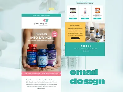 Pharmacy Newsletter, Email Marketing branding designdaily emailmarketing graphic design newsletter pharmacy uiux