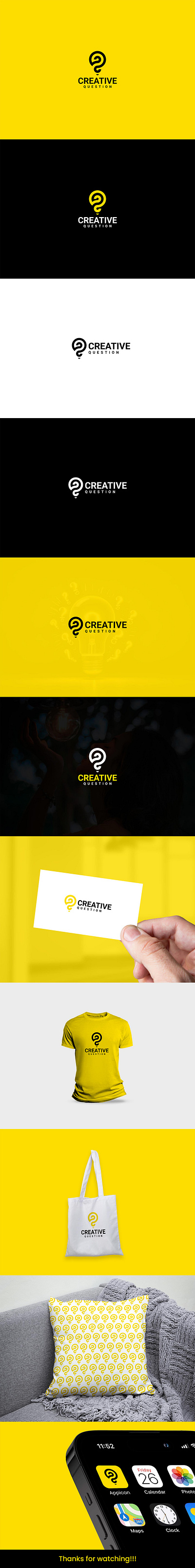 CREATIVE QUESTION logo creative question logo technology logo design