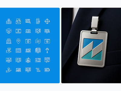 NorthStack AI – Custom Icon Set & Branded Badge Design 3d brandedicons brandidentity branding brandingkit corporatebranding customartwork customicons graphic design iconset idcarddesign lineicons logo logobadge minimalicons mockupdesign motion graphics productdesign techbranding visualidentity