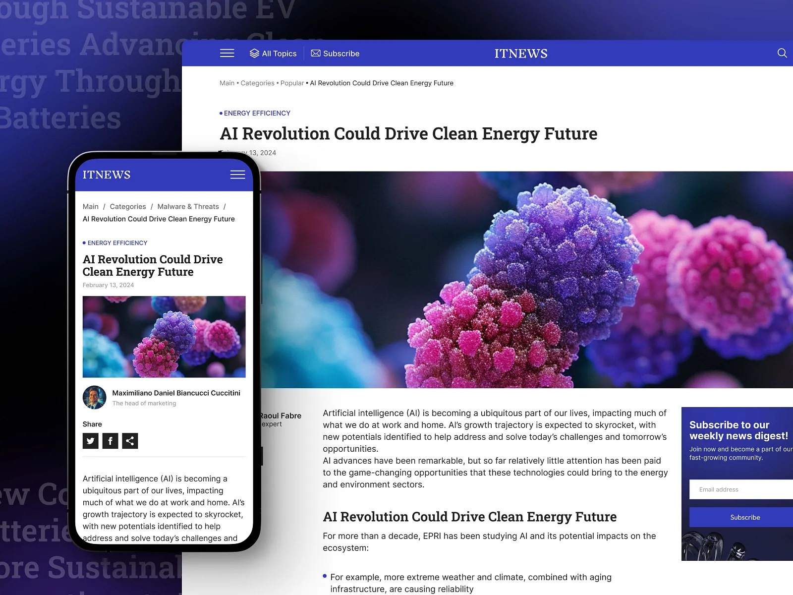 Example of Website Design & Development