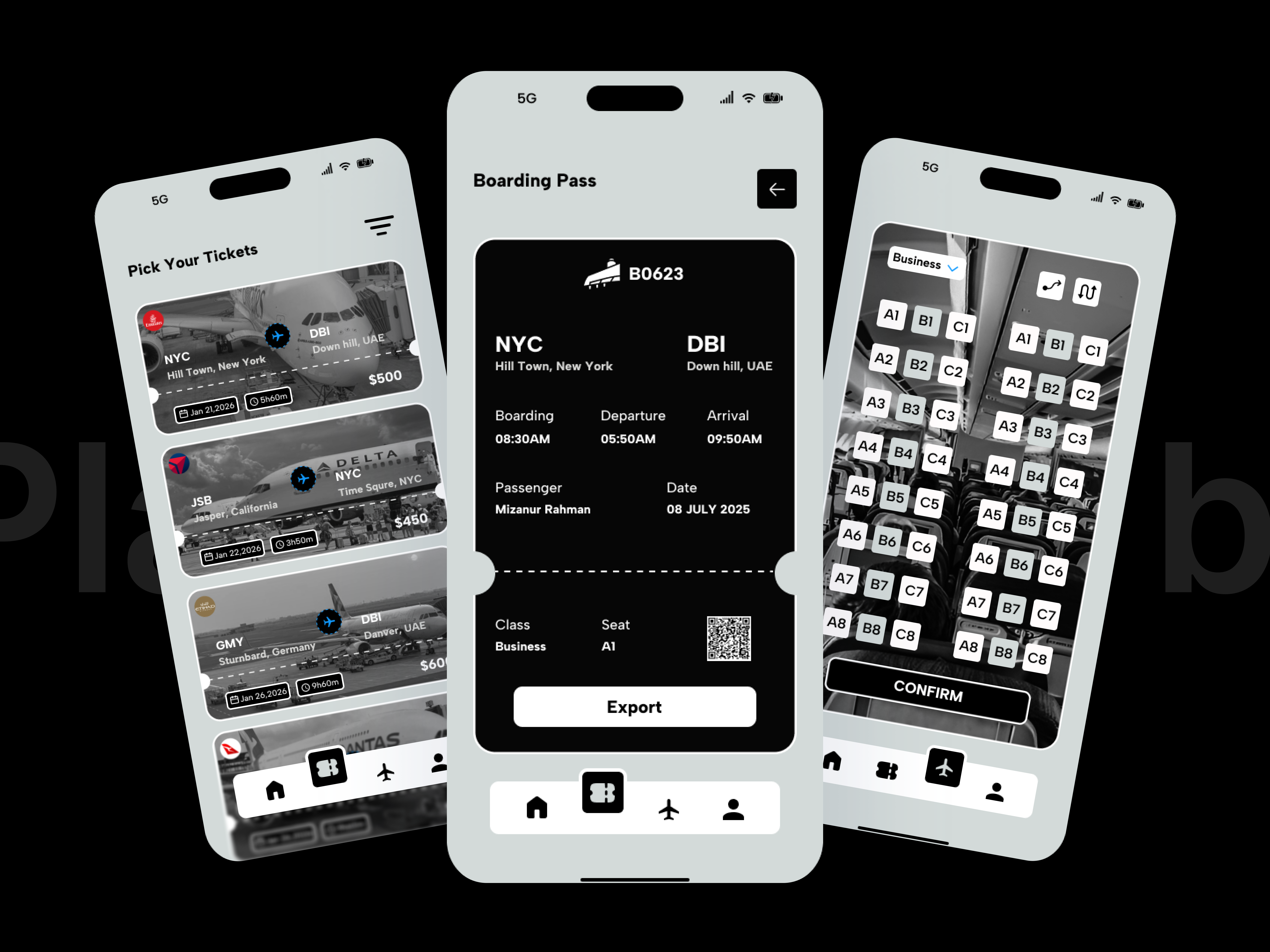 Airplane Flight Booking App Design Using Figma airplane appui figma ui user experience