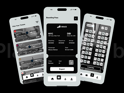Airplane Flight Booking App Design Using Figma airplane appui figma ui user experience