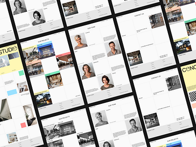 Concept Studio website design aesthetic architecture studio design figma minimal ui design ui ux web design website design