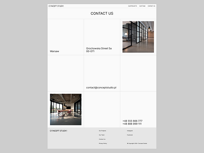 Concept Studio website design aesthetic design figma minimal ui design ui ux web design website design