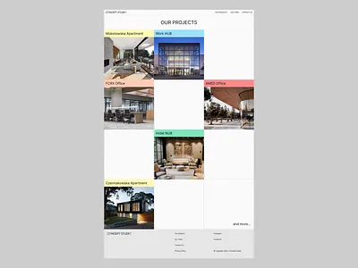 Concept Studio website design aesthetic colors design light theme minimal ui web design website design
