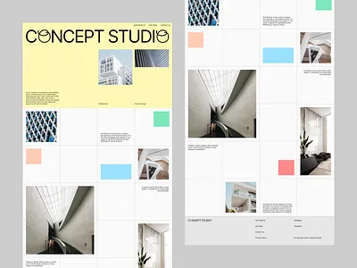 Concept Studio website design aesthetic design figma minimal ui design ui ux web design website design