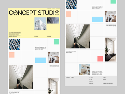 Concept Studio website design aesthetic design figma minimal ui design ui ux web design website design