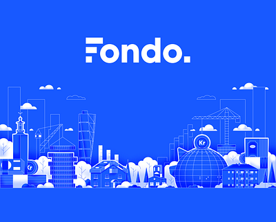 Fondo. Illustration app design architecture artwork branding building cityscape concept concept art creative design digital art finance graphic design illustration minimal mobile design modern sweden ui