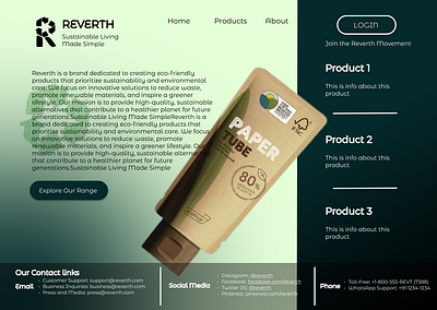 REVERTH WEB PAGE branding graphic design logo ui web design webpage