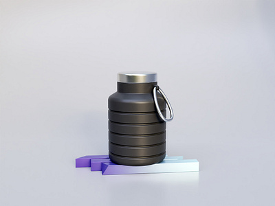 3d bottle 3d 3d bottle 3d design 3d model 3d render background black bottle blender bottle business camera cycle lighting material plastic product render rendering water bottle