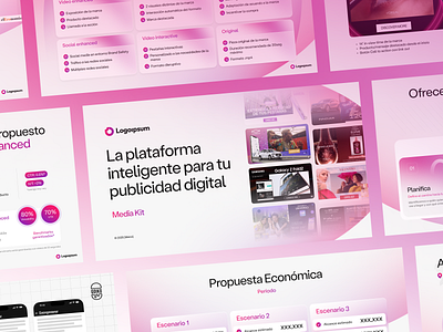 Pitch-deck Design | Marketing-tech company branding business presentation deck design figma graphic design investor marketing design pitch deck presentation sales deck social media design ui