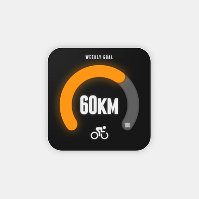Workout Goal Widget UI app design mobile design ui ux widget
