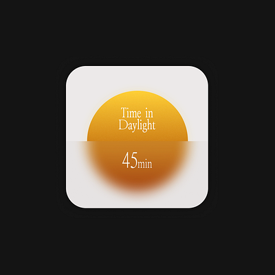 Time in Daylight Widget UI app design mobile design ui ux widget