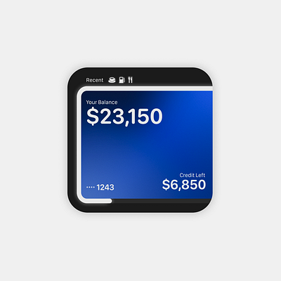 Credit Card Balance - Widget UI app design mobile app mobile design ui ux widget