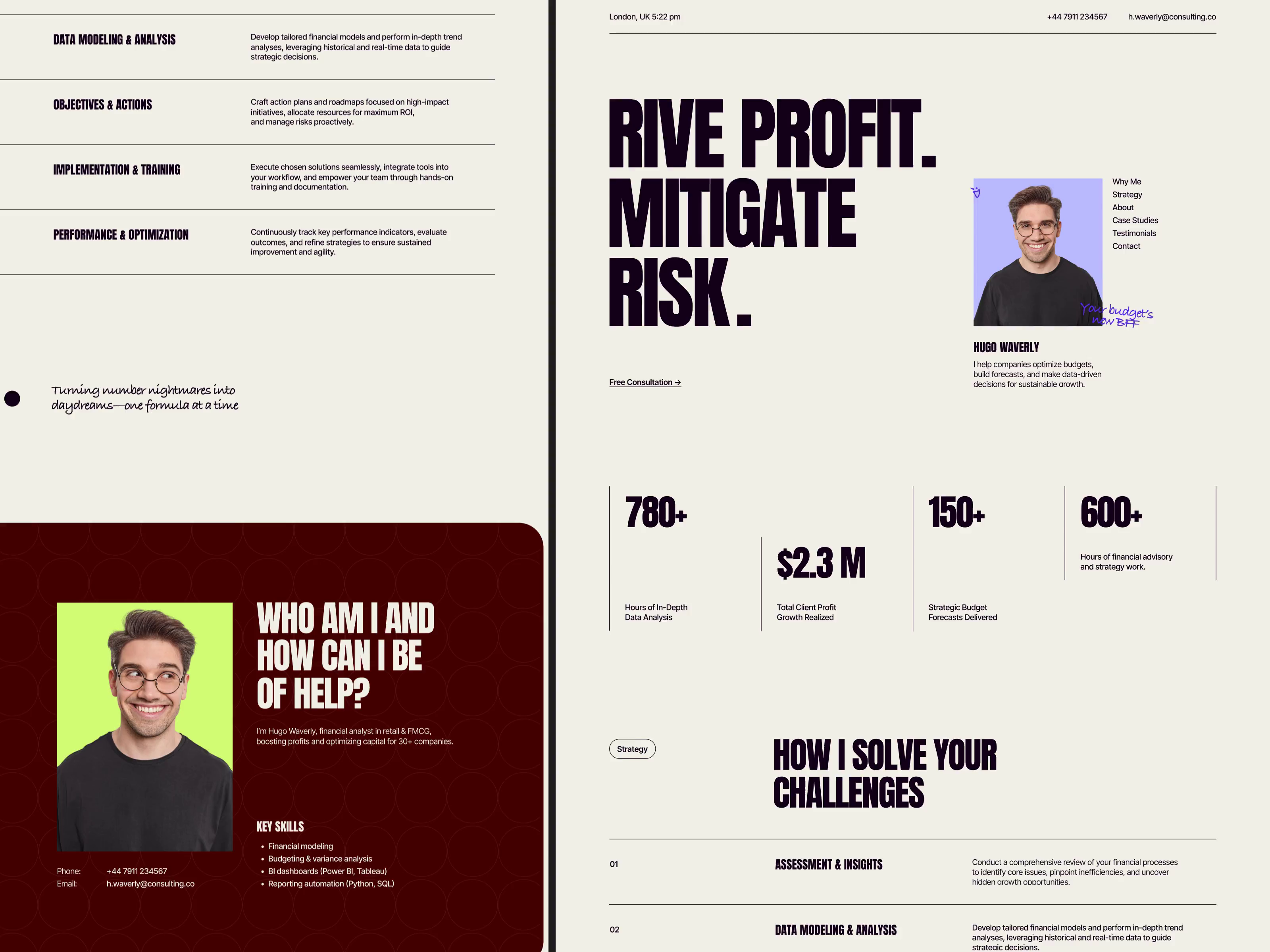Example of Waverly Consulting landing page animation