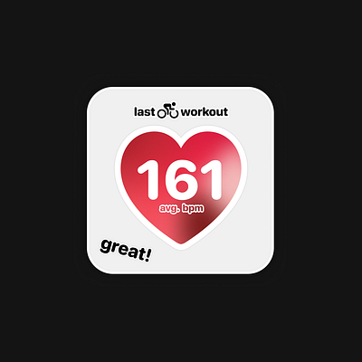 Last Workout - Widget UI app design mobile design ui ux widget