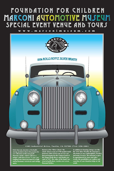 Marconi Automotive Museum Poster design graphic design illustration poster
