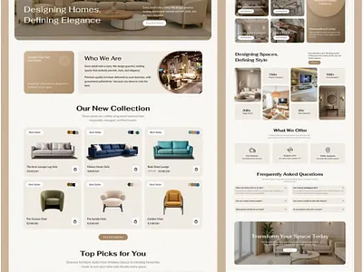 Interiors Landing Page Design branding creative design design elegance figma framer homes illustration interior designs landing page ui uiux web design website design