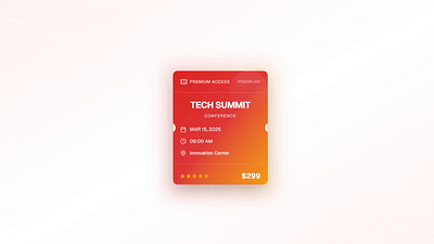🎫Interactive Ticket UI/UX Concept animation code digitalart frontend reactdeveloper tailwindcss ui ux webdesign