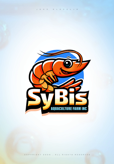 Sybis Aquaculture Farm aqua aquaculture branding character design drawing dribbble farm illustration logo mascot shrimp vector water