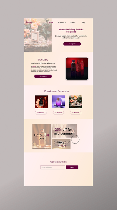 Luxury Fragrance UI – Éternelle branding perfume ui ux