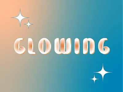 Custom Type adobe illustrator customtype glow glowing gradient shimmer shine sparkle star typogaphy