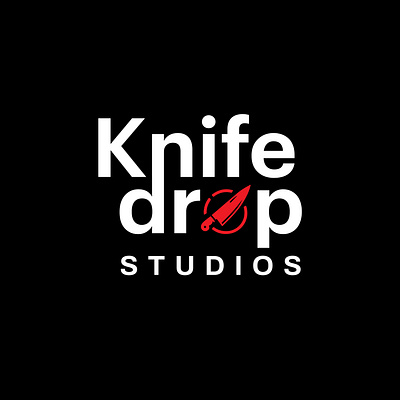 KniFe drop studios logo 3d animation branding graphic design knife drop studios logo logo motion graphics ui