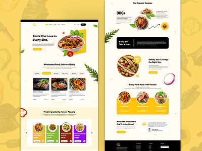 Food Landing Page Design branding designer fast food figma food food delivery food landing page graphic design illustration landing page logo online order online payment ui ui design uiux ux vector website design