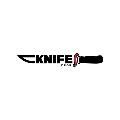 Knife Drop Logo Design 3d animation branding graphic design logo motion graphics ui