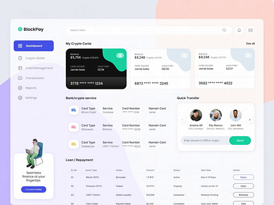 All-in-One Crypto Card Dashboard blockchain ui design card management ui crypto card integration crypto cards crypto dashboard crypto payments ui crypto wallet design dark mode dashboard digital banking ui finance analytics design finance dashboard concept fintech app design glassmorphism finance minimal fintech modern finance dashboard neobank concept product dashboard ui uiux crypto uiux dashboard wallet app design