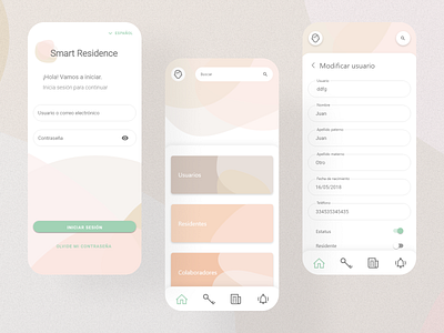Residencial branding dashboard graphic design ui