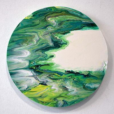 Green Lovers’ Dutch Pour 💚 Ower-blow? Tilt for Amazing Effects acrylic acrylic paint art branding design illustration paintings pouring tutorial