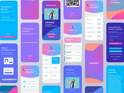 PAYMEX bank branding colors graphic design loan mexico ui ux