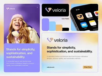 Veloria- Brand Identity brand identity brand logo branding branding visual clothing brand logo fashion logo graphic design lifestyle lifestyle brand logo logo logo branding logodesign minimal logo veloria veloria brand logo visual identity