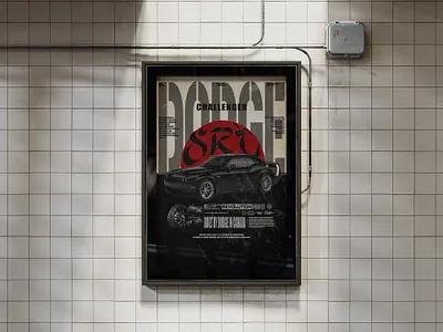 Dodge challenger car mockup design graphic design logo ui
