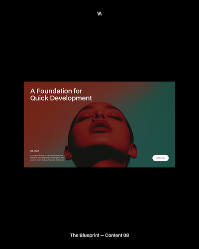 The Blueprint - Content 08 Section minimalism