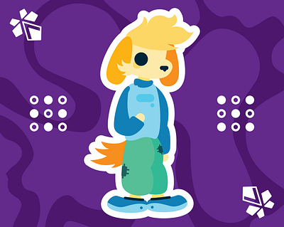 Anthro Doggo! abstract character illustration vector
