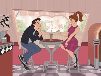 Cold in the stomach / Butterflies illustration