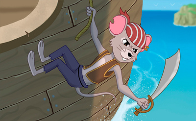 Pirate mouse illustration