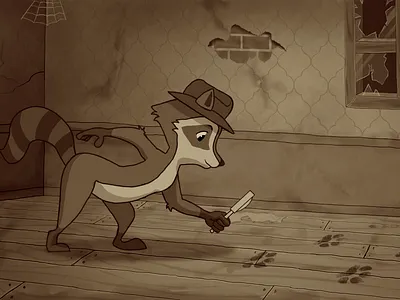 Detective Raccoon illustration